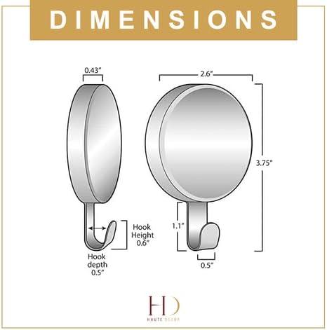 Haute Decor Shiny Silver Magnetic Wreath Hanger Set of 2