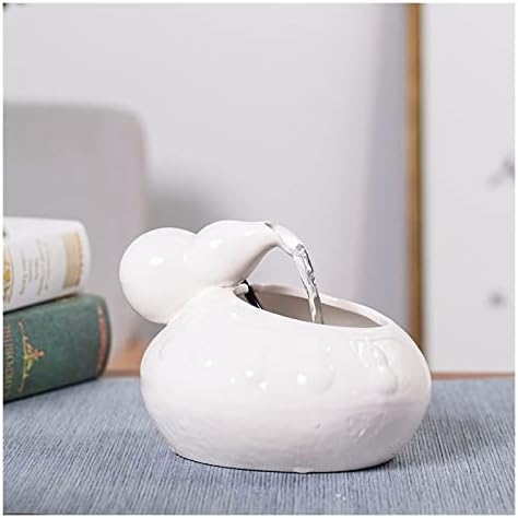HEXEH Mini Ceramic Tabletop Fountain with Zen Style