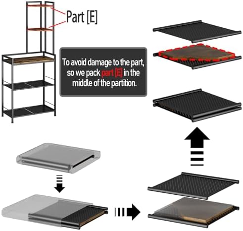GILLAS 5 Tier Corner Shelf Stand - Black