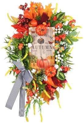 Thanksgiving Wooden Door Wreath Decor Hanger