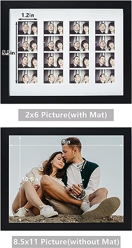 Golden State Art 85x11 Photo Frame with Mat 2 Pack