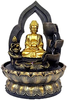 SUNESA 3-Tiered Buddha Tabletop Waterfall Zen Fountain 110 Inch