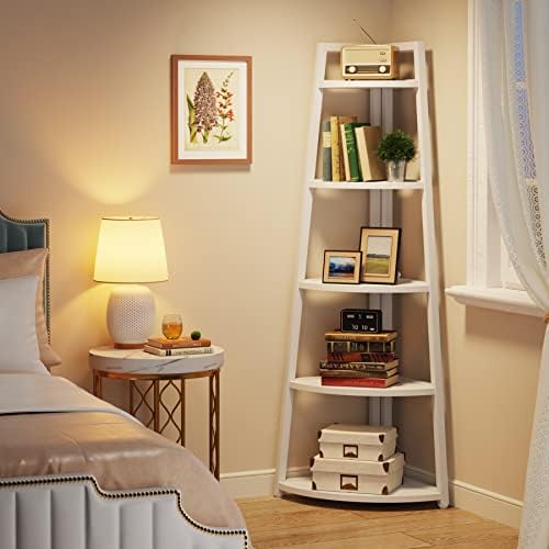 Tribesigns 70 Inch Tall Corner Bookshelf