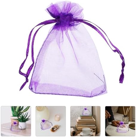 LUOZZY 100pcs Lavender Sachet Bags Empty Mesh DIY Pack