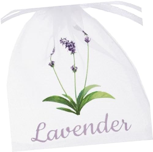 HEALLILY 50pcs Lavender Scented Mesh Sachet Bags
