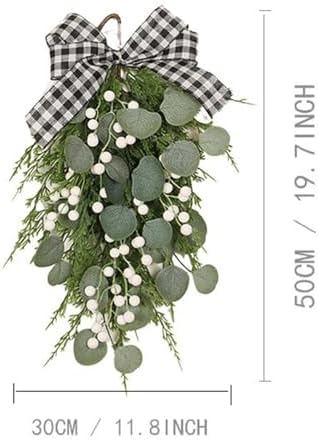 Firlar Eucalyptus Swag with Bow Wall Hanging Wreath