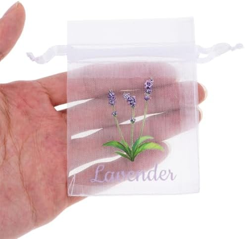HOLIDYOYO 50pcs Lavender Sachet Bags for Home Aromatherapy Storage and Gifts