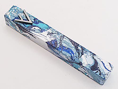 Marbled Mezuzah Case - Elegant Judaica Decor
