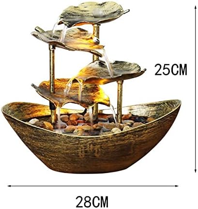 TOMYEUS Indoor Tabletop Fountain with LED Lights