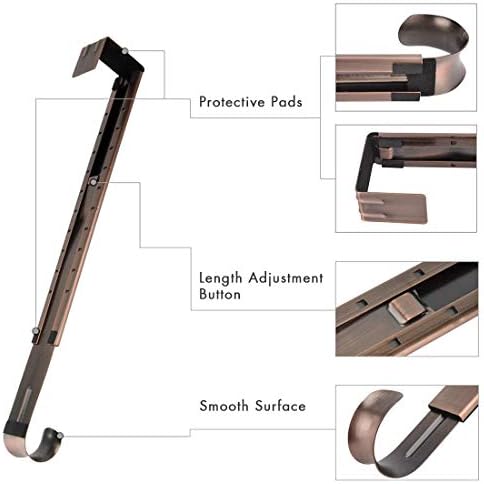 Adjustable Wreath Hanger for Door 20lbs Capacity
