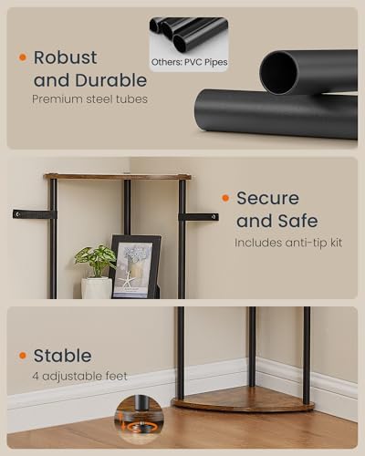 SONGMICS Superfast Toolless 5-Tier Corner Shelf Stand
