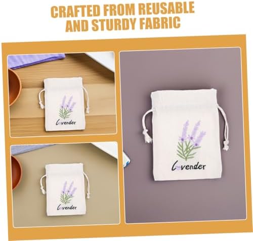 Cabilock 5pcs Lavender Sachet Bags Drawstring Favor Pouches