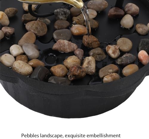 YedaHcy Water Tabletop Fountain with LED Night Light