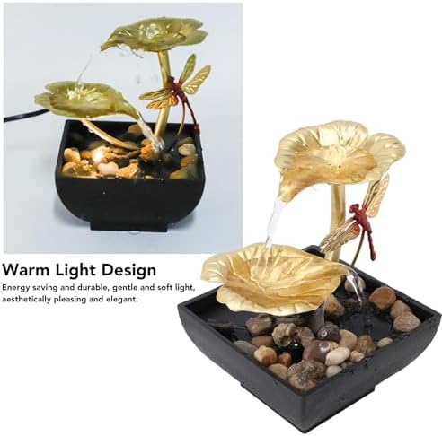 Compact Lightweight Iron Plastic Fountain with LED Lights