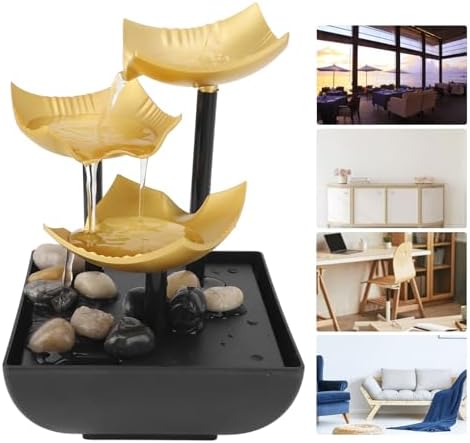 3 Tier Desktop Fountain with LED USB Power for Home Office