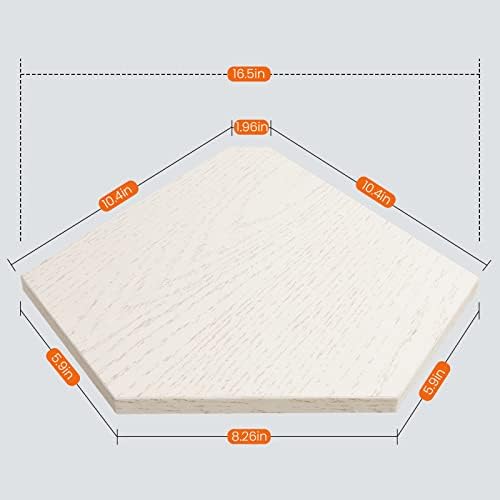 Homode Corner Floating Shelves Set of 2 White