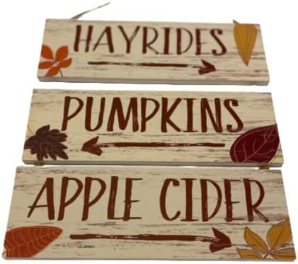 MIJ Autumn Decor Wall Sign and Wreath Hanger Set