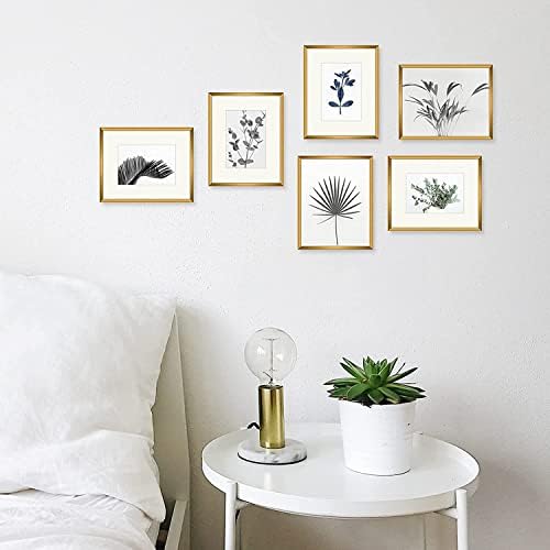 Golden State Art 8x10 Aluminum Frame with Real Glass and Ivory Mat