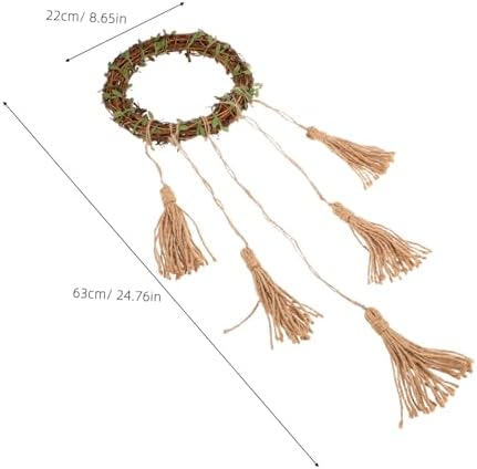 VICASKY Wall-Mounted Rattan Wind Chime Door Wreath