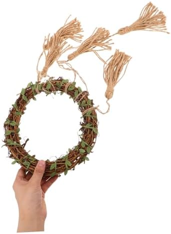 VICASKY Wall-Mounted Rattan Wind Chime Door Wreath