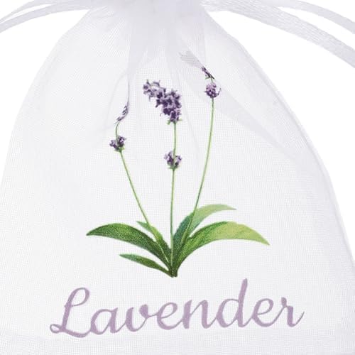 HOLIDYOYO 50pcs Lavender Sachet Bags for Home Aromatherapy Storage and Gifts
