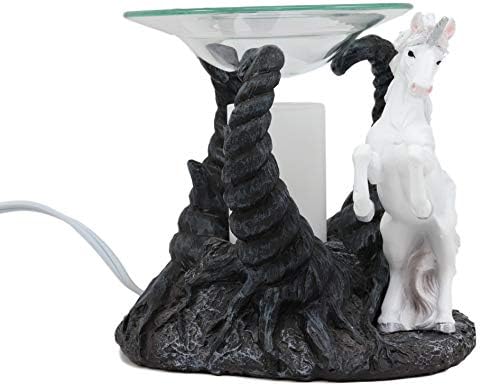 Ebros Fantasy White Unicorn Oil Burner Statue