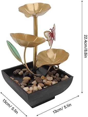 Gavigain Tabletop Fountain with LED Lights and Three Speed Settings