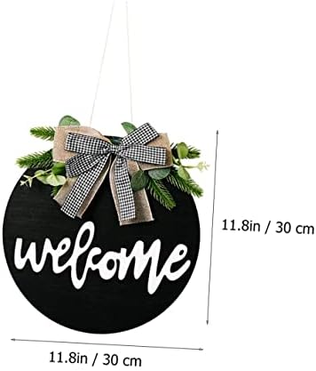 PRETYZOOM Elegant Door Wreath Hanger Welcome Board Decor