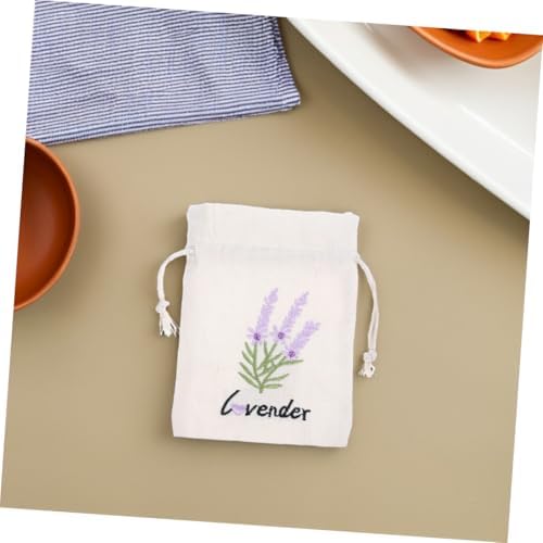 Zerodeko 5pcs Canvas Drawstring Pouches for Jewelry and Aromatherapy