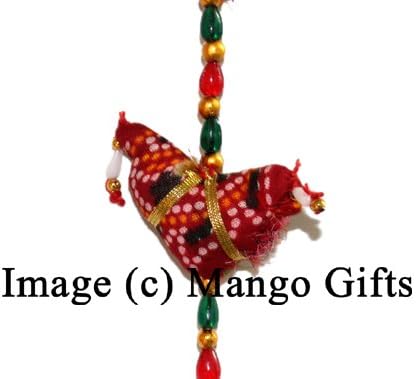 Indian Handmade Mobile String Door Hanging Mirror Work Ornaments Pair