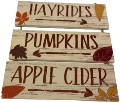 MIJ Autumn Decor Wall Sign and Wreath Hanger Set