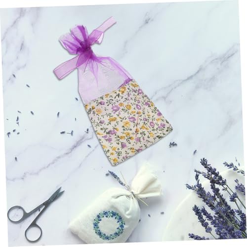 10Pcs Lavender Sachet Bags Organza Drawstring Storage for Aromatherapy