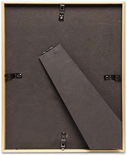 TheDisplayGuys Contemporary Aluminum Picture Frame Gold Wall Tabletop