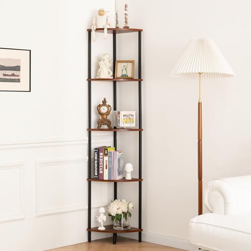 Yoobure 5-Tier Corner Shelf Stand 65 Inches Tall