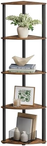SONGMICS Superfast Toolless 5-Tier Corner Shelf Stand