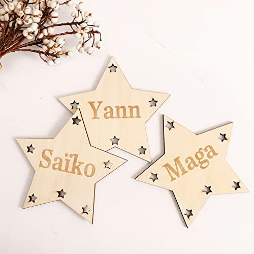 Custom Engraved Family Tree Star Wall Hanging Decor