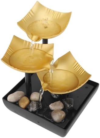 3 Tier Desktop Fountain with LED USB Power for Home Office