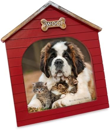 Isaac Jacobs 4x4 Red Resin Woof Doghouse Frame
