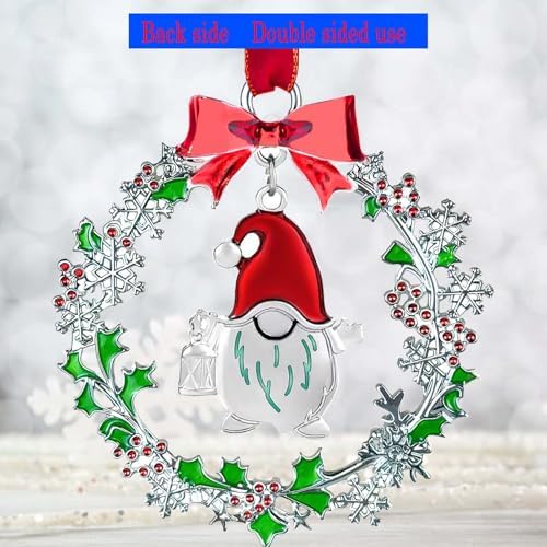 2025 Christmas Ornament Handcrafted Metal Wreath