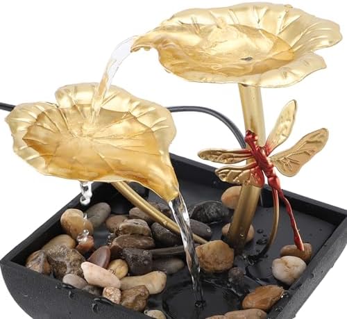 Compact Lightweight Iron Plastic Fountain with LED Lights