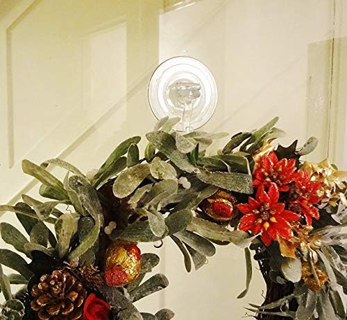 Christmas Wreath Holders Glass Window Door Hooks 6PCS