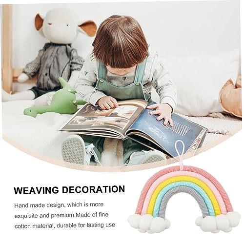 HANABASS Rainbow Woven Wall Pendant for Bedrooms and Playrooms