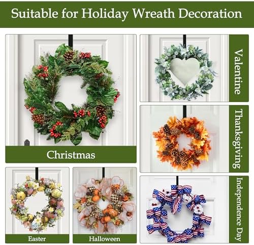 Nirohee Black Wreath Hanger for Front Door