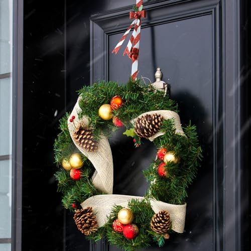 2 Pack Candy Cane Wreath Hangers for Front Door