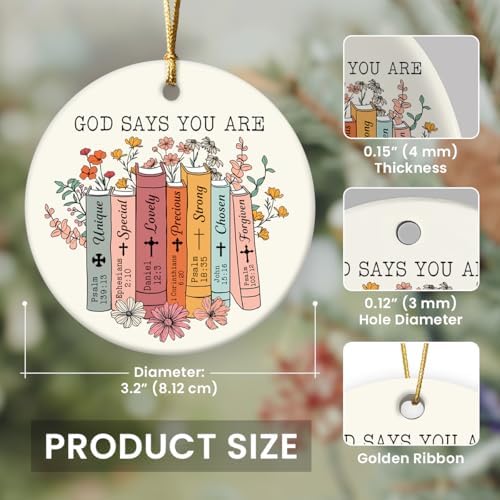 Christian Faith Ceramic Hanging Ornament 2025