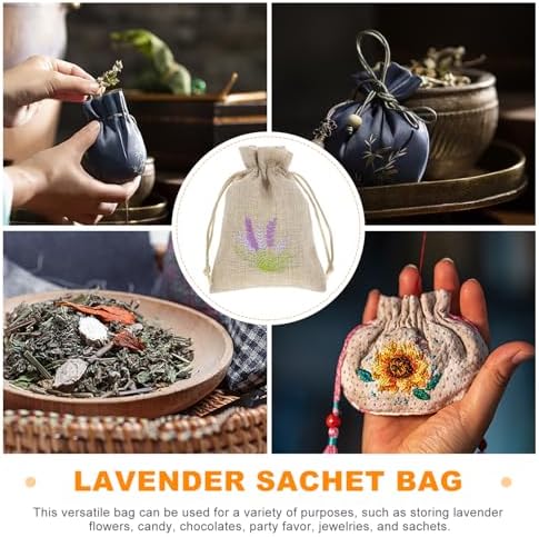 10pcs Reusable Linen Scented Sachet Bags for Home Decor