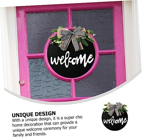 PRETYZOOM Elegant Door Wreath Hanger Welcome Board Decor