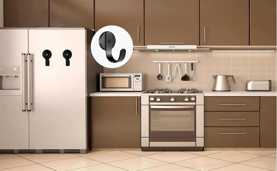 Magnetic Wreath Hanger 2 Pack for Refrigerator and Metal Doors