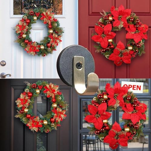 XXhailan 2 Pack Magnetic Hooks Wreath Hanger Door Decor