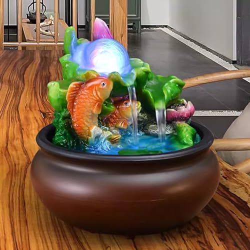 GRFIT Tabletop Fountain Decor Indoor Water Feature